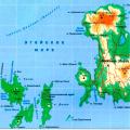 Mykonos: ada haritası, ana bölgeler ve turistik yerler Komşu adalardan