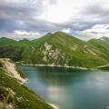 Map of the Republic of Chechnya detailed from satellite